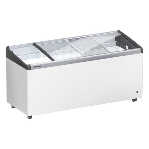 Liebherr EFI 4853 típusú, ipari, kereskedelmi fagyasztóláda, domború üvegtetős, LED világítás